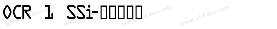 OCR 1 SSi字体转换